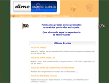 Tablet Screenshot of dimecuantocuesta.com